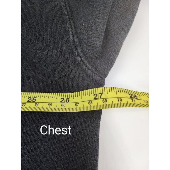 Nike Men's Vintage Big Center Swoosh Black Hoodie Sweatshirt Size Large - Picture 7 of 10